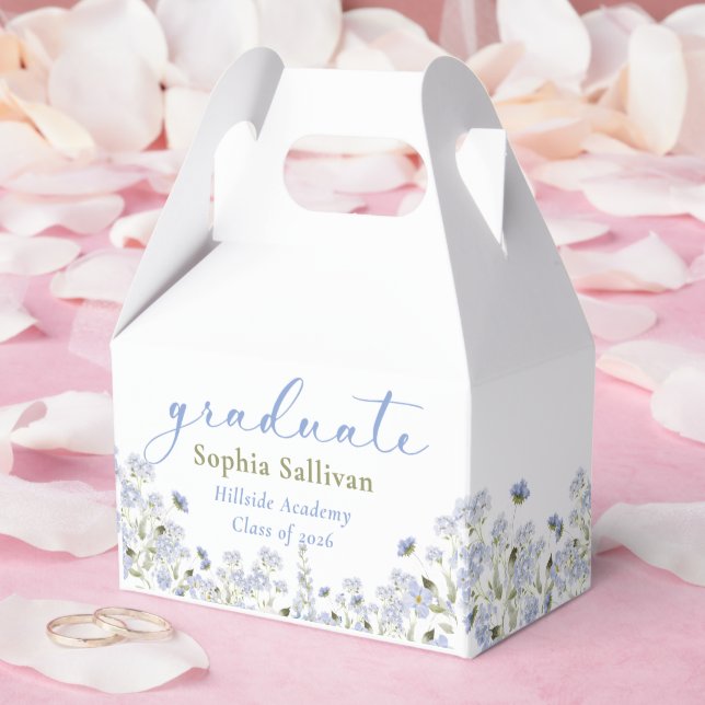 Wildflower Bloom Graduation Party Favour Box (Wedding)