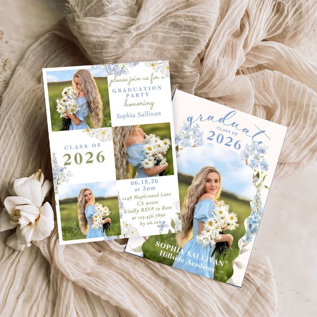 Wildflower Bloom Graduation Party Invitation (Creator Uploaded)