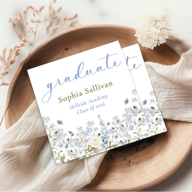Wildflower Bloom Graduation Party Napkin (Creator Uploaded)