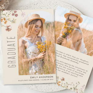 Wildflower Bloom Graduation Photo Announcement