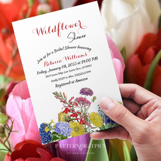 Wildflower Bloom Watercolor Floral Bridal Shower Invitation (Creator Uploaded)