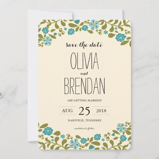 Wildflower Blossoms | Save the Date (Front)