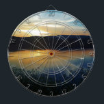 Wildflower, Blue sunset Dartboard<br><div class="desc">White daisy wildflower,  Blue sunset on lake Sunset on mountain Lake Arrowhead Sunset on beautiful Lake Arrowhead Golf and country club,  a mountain lake community mountain, mountains, reflections,  lake,  sunset,  water,  scenic,  scenery, sunsets , peace,  serenity,  love</div>