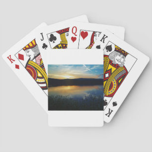 Wildflower, Blue sunset Playing Cards