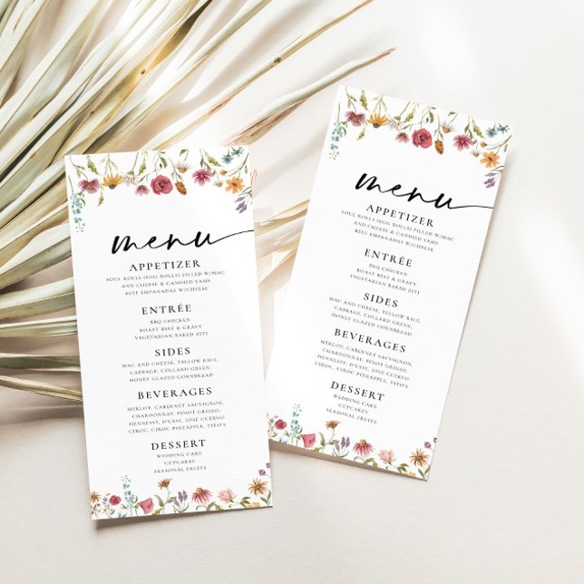 Wildflower Blush Menu (Creator Uploaded)