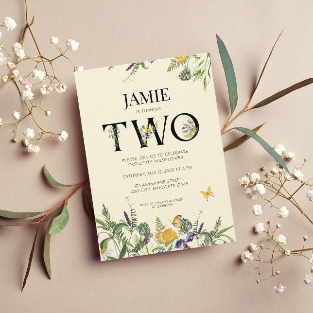 Wildflower Boho 2nd Birthday Girl  Invitation (Creator Uploaded)