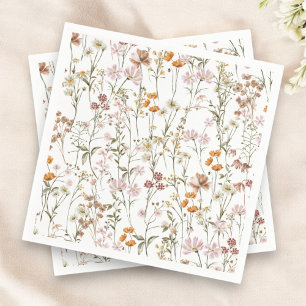 Wildflower Boho Baby Shower In Bloom Garden Napkin