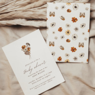 Wildflower Boho Baby Shower Invitation