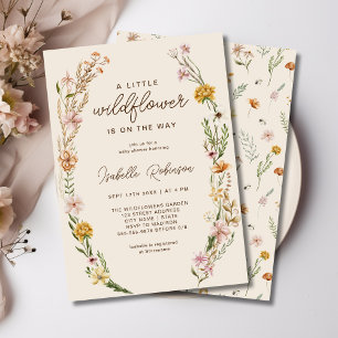 Wildflower Boho Baby Shower Invitation