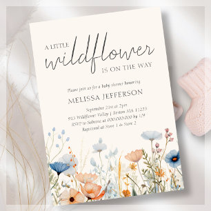Wildflower Boho Baby Shower Invitation
