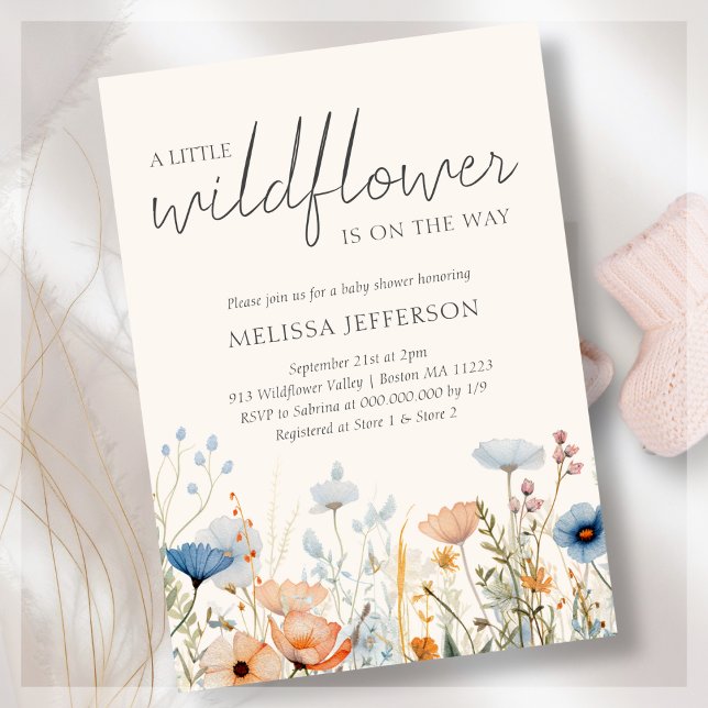 Wildflower Boho Baby Shower Invitation (Creator Uploaded)