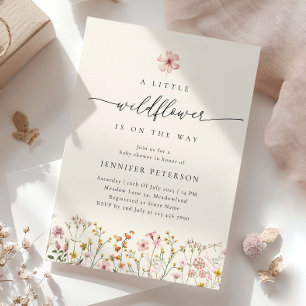 Wildflower Boho Baby Shower Invitation