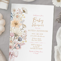 Wildflower Boho Baby Shower Invitation