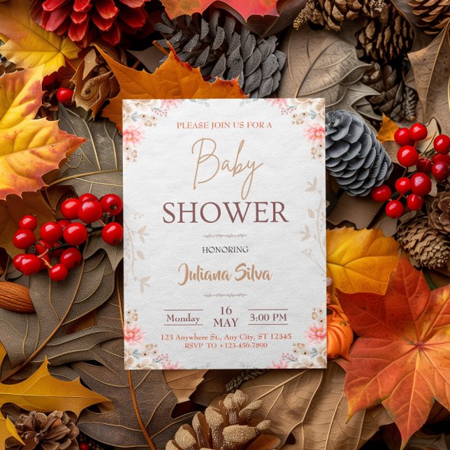 Wildflower Boho Baby Shower Invitation (Creator Uploaded)