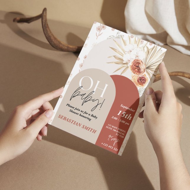 Wildflower Boho Baby Shower Invite - Gender Neutra (Wildflower Boho Baby Shower Invite - Gender Neutral Floral)