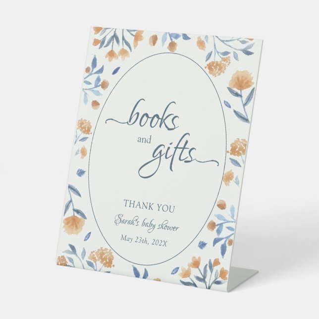 Wildflower Boho Books & Gifts Sign Baby Shower  (Front)