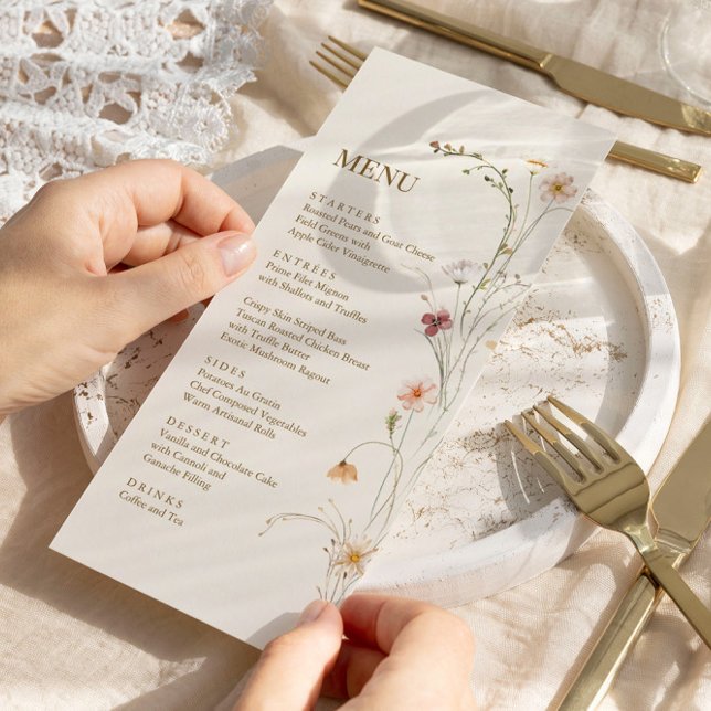 Wildflower Boho Botanical Wedding Menu (Creator Uploaded)