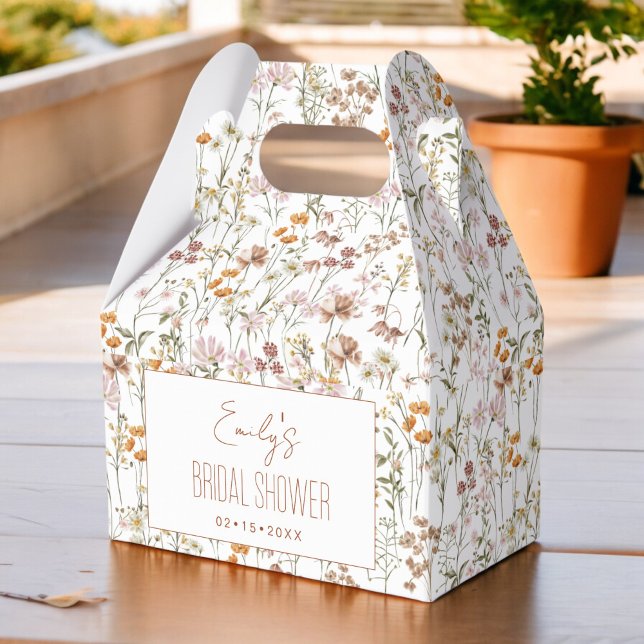 Wildflower Boho Bridal Shower In Bloom Garden Favour Box (Creator Uploaded)
