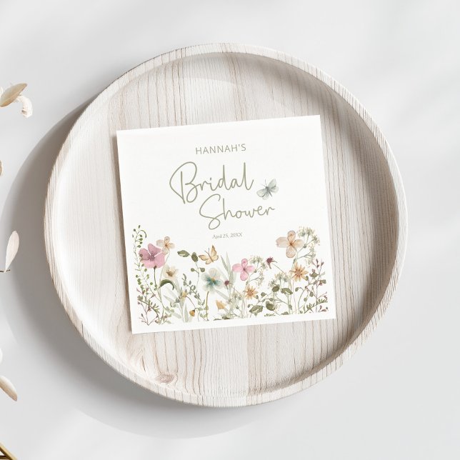 Wildflower Boho Bridal Shower Napkin (Creator Uploaded)