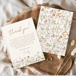 Wildflower Boho Bridal Shower Terracotta Thank You Card<br><div class="desc">Express your gratitude with our Terracotta Wildflower Bridal Shower Thank You Card. This beautifully designed card captures the essence of nature's charm, featuring vibrant wildflowers against a warm terracotta backdrop. The delicate wildflowers symbolise the beauty and uniqueness of each moment shared during the bridal shower. The terracotta colour palette adds...</div>