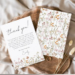 Wildflower Boho Bridal Shower Thank You Card<br><div class="desc">Express your gratitude with our Terracotta Wildflower Bridal Shower Thank You Card. This beautifully designed card captures the essence of nature's charm, featuring vibrant wildflowers against a warm terracotta backdrop. The delicate wildflowers symbolise the beauty and uniqueness of each moment shared during the bridal shower. The terracotta colour palette adds...</div>