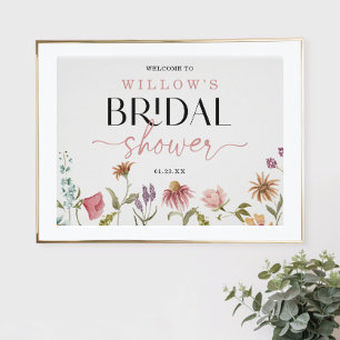 Wildflower Boho Bridal Shower Welcome Sign