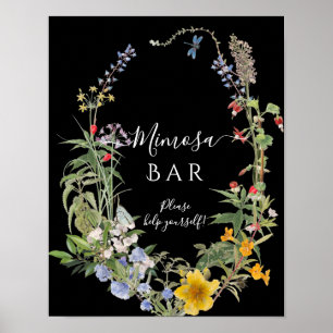 Wildflower Boho Chic Floral Wreath Cards n Gifts Poster