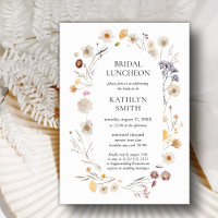 Wildflower Boho Chic Modern Floral Bridal Luncheon