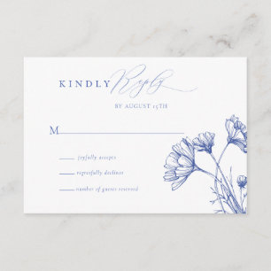 Wildflower Boho Chic Wedding RSVP Enclosure Card