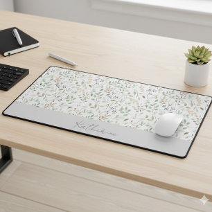 Wildflower Boho Custom Custom Name Desk Mat