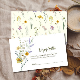 Wildflower boho diapler raffle enclosure card
