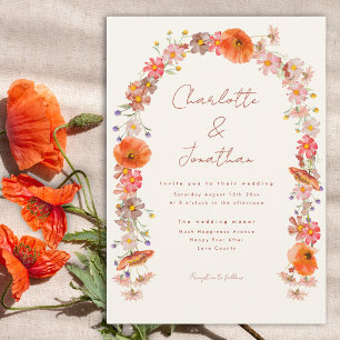 Wildflower Boho Fall Wedding Invitation