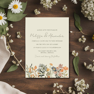 Wildflower Boho Fall Wedding Invitation