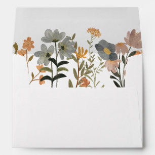 Wildflower Boho Fall Wedding Invitation Envelope