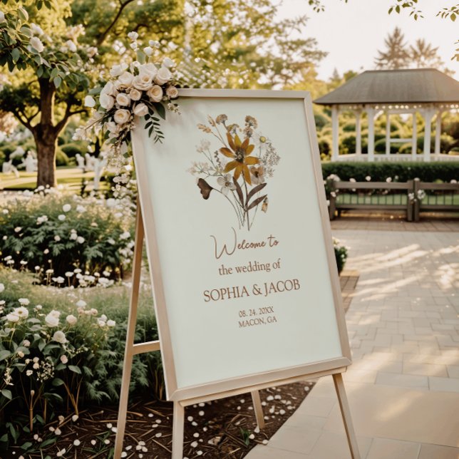  Wildflower Boho Fall  Wedding Welcome Poster (Creator Uploaded)