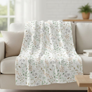 Wildflower Boho  Fleece Blanket