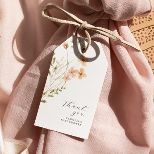 Wildflower Boho Floral Baby Shower Gift Tags