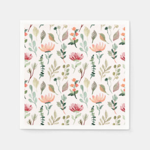Wildflower Boho Floral Baby Shower Napkin