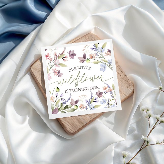 Wildflower Boho Floral Birthday Napkin (Creator Uploaded)