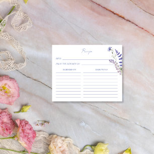 Wildflower boho flowers recipe card