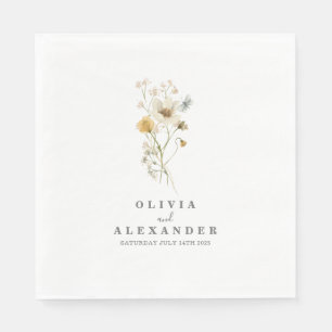 Wildflower Boho garden floral Napkin