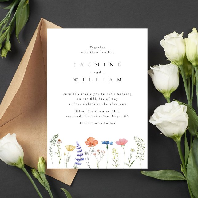 Wildflower Boho Garden Wedding Invitation (Creator Uploaded)