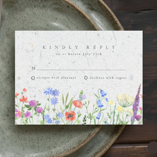 Wildflower Boho Garden Wedding RSVP 