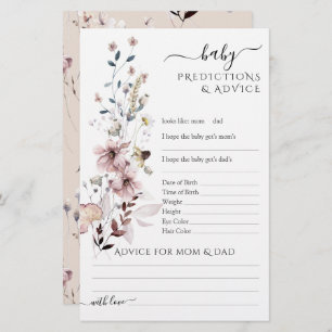 Wildflower boho modern Baby Shower Game
