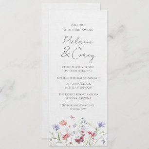 Wildflower Boho Outdoor Digital Wedding Invitation