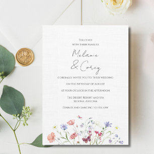 Wildflower Boho Outdoor Wedding Invitation