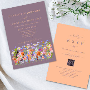 Wildflower Boho Peach Invitation