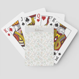 Wildflower Boho Personalised Playing Cards