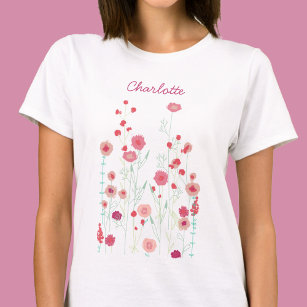Wildflower Boho Personalised T-Shirt