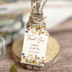 Wildflower Boho Wedding Gift Tags